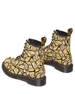 Dr Martens 1460 8 Eye Print Suede Boot Butterfly Yellow