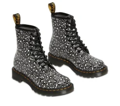 Dr Martens 1460 Loud Leopard Smooth Gunmetal
