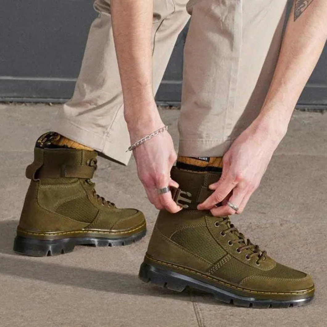 Dr Martens Combs Tech 8 Olive Boot