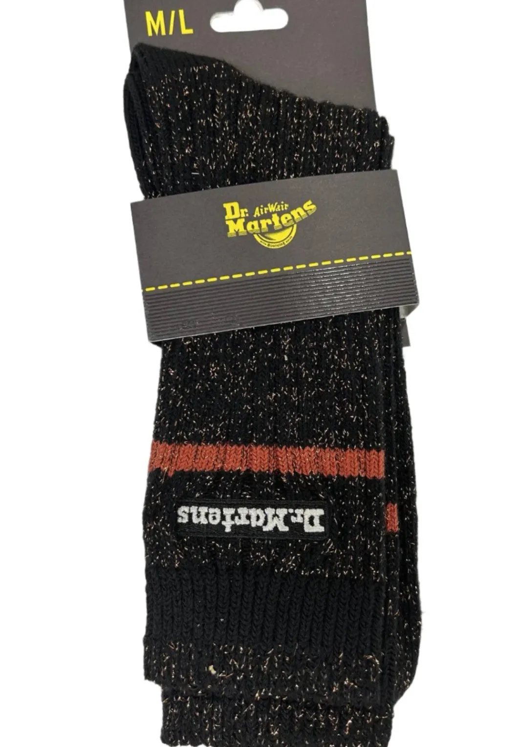 Dr Martens Marl Sock Black Organic Cotton Blend