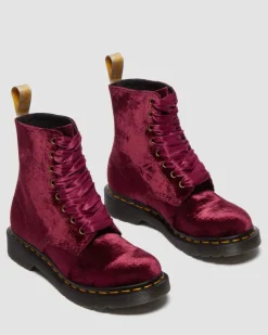 Dr Martens Vegan 1460 Pascal 8 Eye Cherry Boot Red Velvet