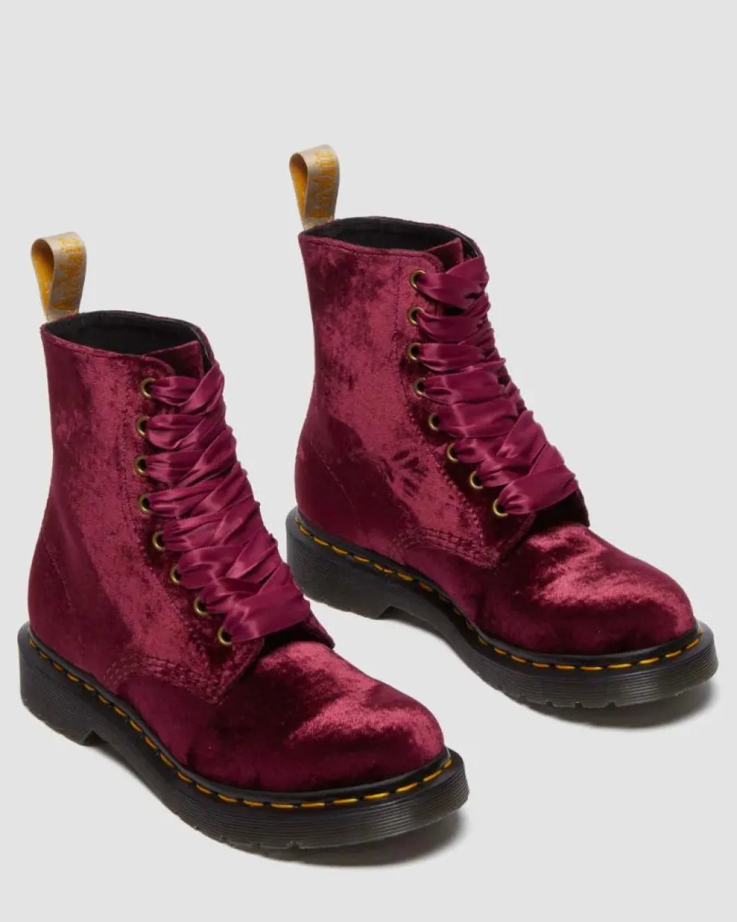 Dr Martens Vegan 1460 Pascal 8 Eye Cherry Boot Red Velvet