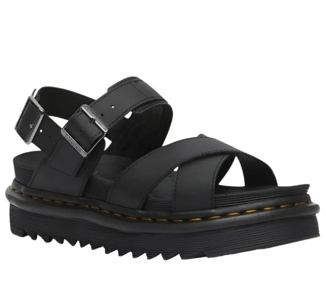 Dr Martens Voss II Cross Strap Sandal Black Hydro