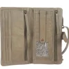 In Leatherz Slash Leather Wallet Clutch & Crossbody Bag BL38 Green