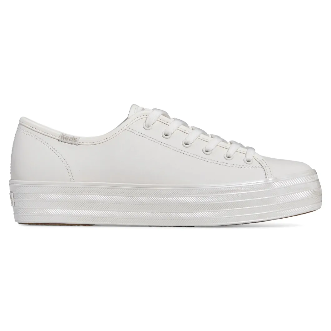 Keds Triple Kick Leather Pearlized White