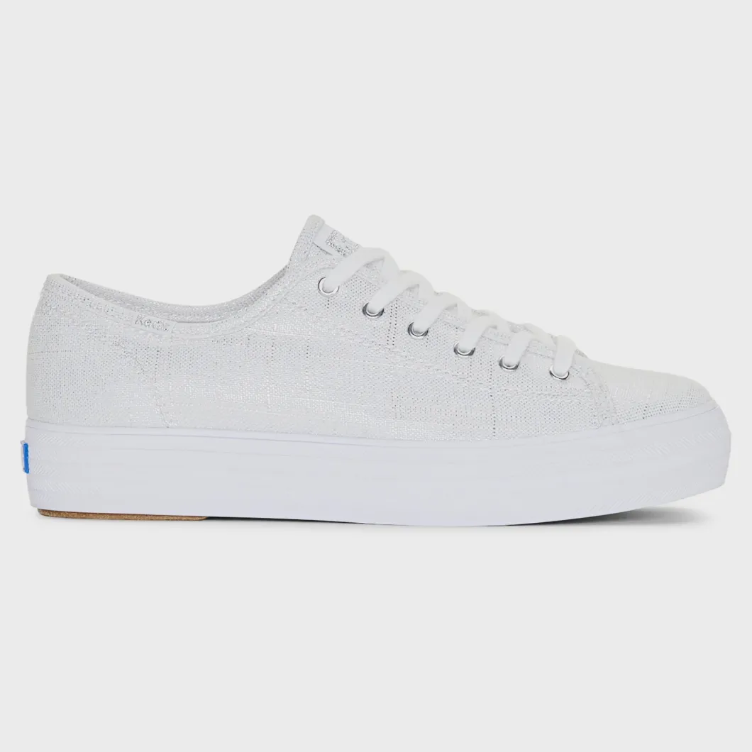 Keds Triple Kick Metallic Textile Silver