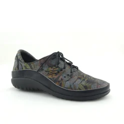 Naot Kumara Black Floral Shiny Black