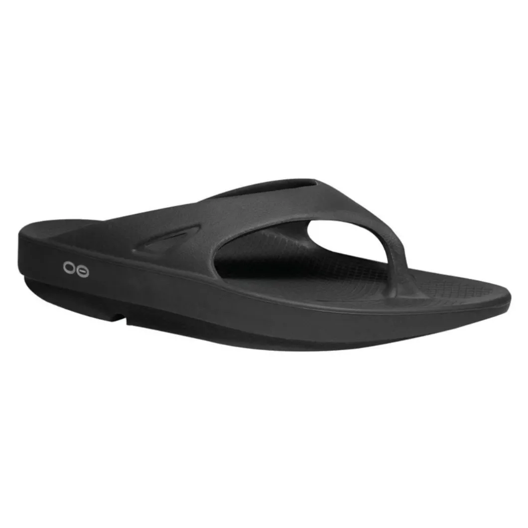 OOFOS Mens Ooriginal Thong Black