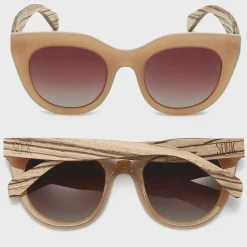 Soek Milla Caramel Brown Gradient Lens Walnut Arms