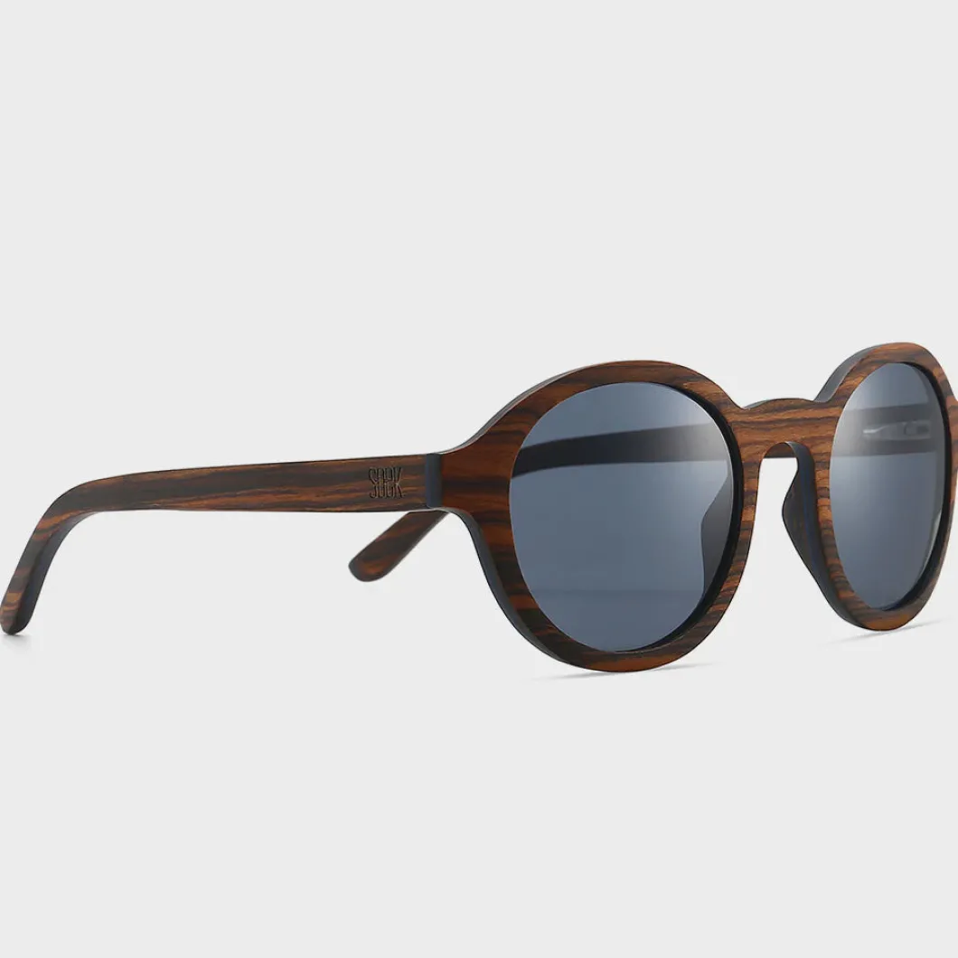 Soek Wanderer Oak Wood Sunglasses Black Polarised Lens