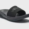 Velous Laguna Slide Dark Grey Black
