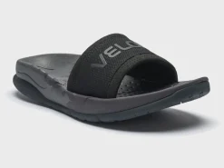 Velous Laguna Slide Dark Grey Black